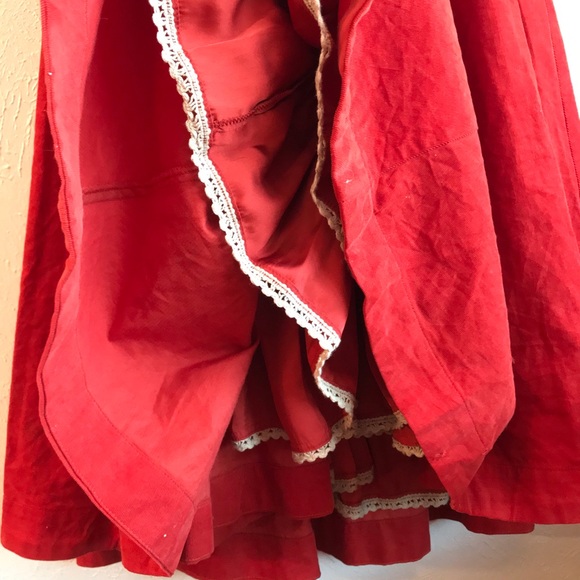 red vintage style corduroy dress - Picture 11 of 13